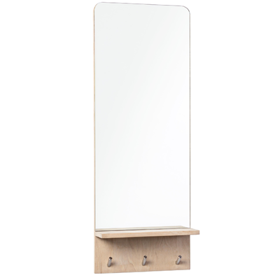 Specchio da parete in legno Daiki 35x11.5x95 cm