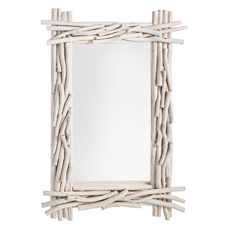 Specchio da parete con cornice in legno "Sahel" 90 a - 6 b - 60 h cm