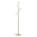 Piantana Balls 5 luci oro in acciaio e vetro h 156 cm