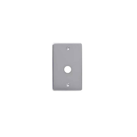 Placca per argano a fune realizzata in acciaio inox compatibile con tipo "C" 83 x h130 mm