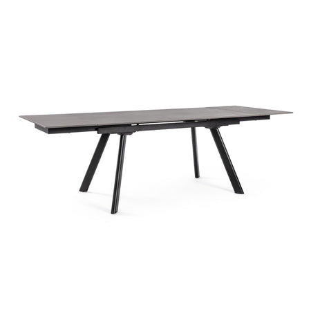 Tavolo allungabile "Jarkko" in grées porcellanato e legno d'abete 160-240x90