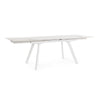 Tavolo allungabile Jarkko in grées porcellanato e legno d'abete 160-240x90