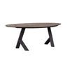 Tavolo Garwood piano in nobilitato rovere e gambe in acciaio 200x115 cm