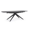 Tavolo allungabile Anja in vetro e legno d'abete 180-240x90
