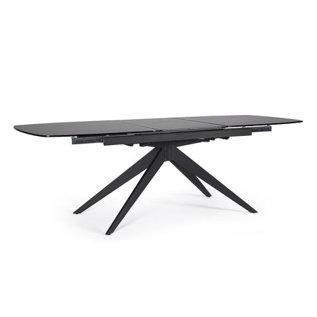 Tavolo allungabile "Anja" in vetro e legno d'abete 180-240x90