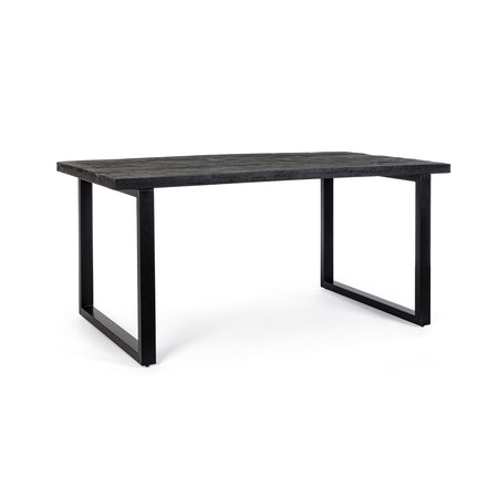 Tavolo "Hastings" nero in legno di mango e acciaio