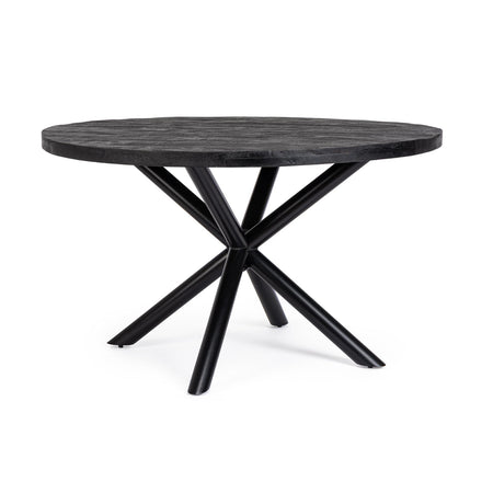 Tavolo "Hastings" nero in legno di mango e acciaio