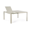 Tavolo in alluminio quadrato allungabile Kiplin 149 X 97/149 cm