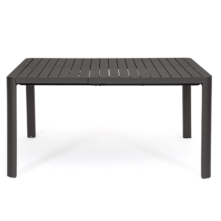 Tavolo quadrato "Keplero" allungabile per esterno e giardino, in alluminio