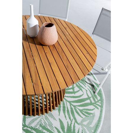 Tavolo "Rodano" in legno di acacia con finitura ad olio per arredo casa