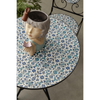 Tavolo rotondo Samos in acciaio e ceramica per esterno da 60 cm