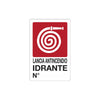 Cartello segnaletico Idrante N° realizzato in pvc con dimensioni 20 x 30 cm