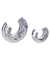Set 2 porta tealight harsha argento realizzato in metallo