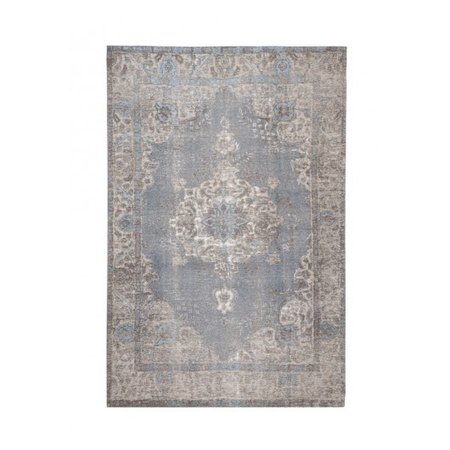 Tappeto da interno Chrea Blu Fronte in 50% ciniglia, 30% poliestere e 20% cotone. retro in latex.