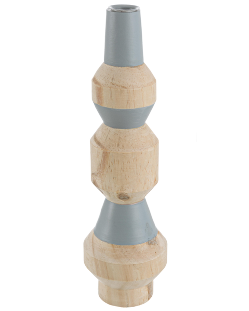 Porta candele wien azzurro realizzato in legno
