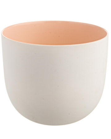 Porta candela flo in 2 colorazioni; prodotto realizzato in ceramica