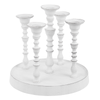 candelabro kylie con 5 fiamme in 2 colorazioni con base h 22 cm
