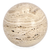 Decorazione tikar a sfera realizzato in marmo travertino