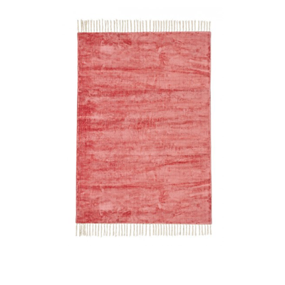 Tappeto da interno Belize Corallo Viscosa 100% e retro in cotone 100%.