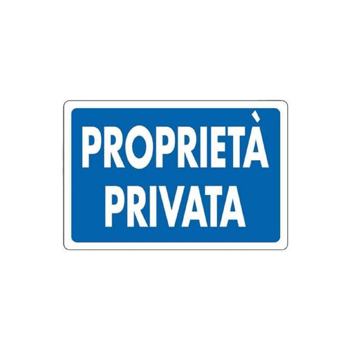 Cartello segnaletico Proprietà Privata realizzato in pvc con dimensioni 20 x 30 cm