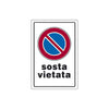 Cartello segnaletico Sosta Vietata realizzato in pvc con dimensioni 20 x 30 cm