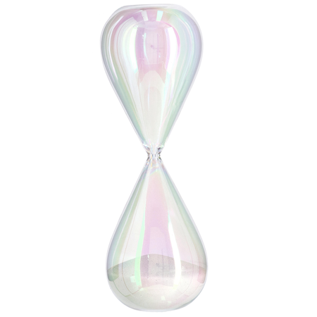 Clessidra kronos Iridescente realizzata in vetro decorazione da interno