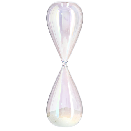 Clessidra kronos Iridescente realizzata in vetro decorazione da interno