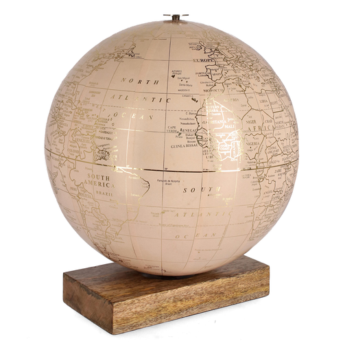 Decorazione mappamondo avventura con base in legno, prodotto in varie tonalità di colore e misure