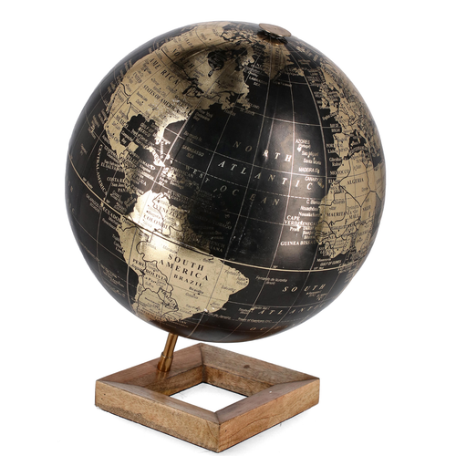 Decorazione mappamondo avventura con base in legno, prodotto in varie tonalità di colore e misure