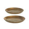 Set 2 piatto decorativo hammel oro in alluminio lavorato artigianale