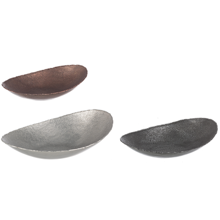 Set 3 ciotola decorativa graceful in alluminio lavorato artigianale
