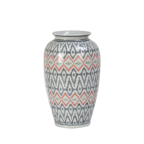 Vaso decorativo congo bombato in porcellana h 27 cm