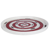 Piatto decorativo etnic rosso in ceramica
