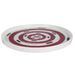 Piatto decorativo etnic rosso in ceramica