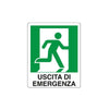 Cartello segnaletico Uscita Emergenza a destra realizzato in pvc 20 x 30 cm