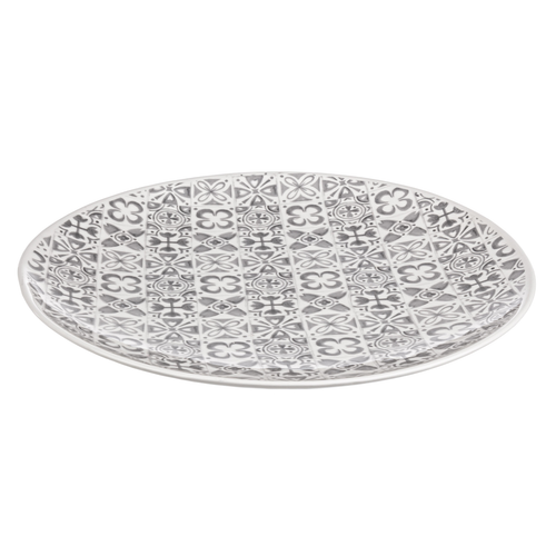 Piatto decorativo ares grigio in ceramica