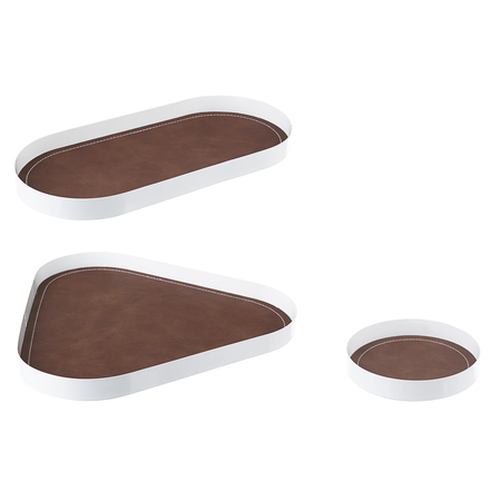 Set 3 vassoio urban chic in acciaio