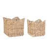 Set 2 Ceste haris quadrate con rivestimento interno in nylon  da esterno