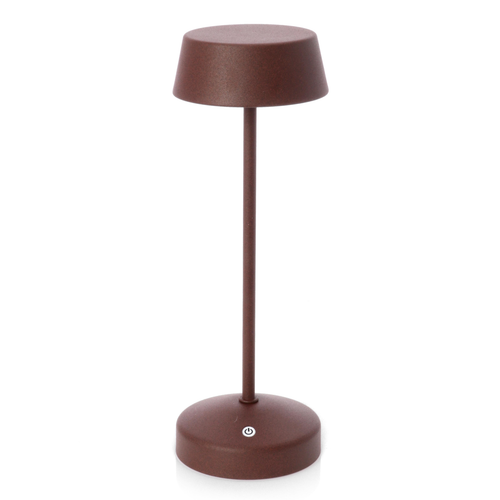 Lampada tavolo a led in metallo ricaricabile uso interno ed esterno h 33 cm