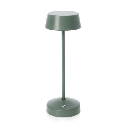 Lampada tavolo a led in metallo ricaricabile uso interno ed esterno h 33 cm