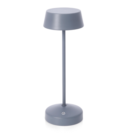 Lampada tavolo a led in metallo ricaricabile uso interno ed esterno h 33 cm