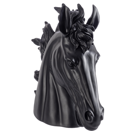 Decorazione cavallo frankel nero con diametro 45,7 realizzato in poliresina, prodotto  resistente all'acqua