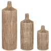 Set 3 Bottiglie decorative naturale in rattan naturale