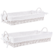 Set vassoio alesha rettangolare realizzato in vimini e trucioli, con rivestimento 100% in cotone