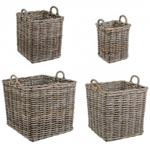 Set 4 Ceste 2 manici  Narra quadrata da etserno