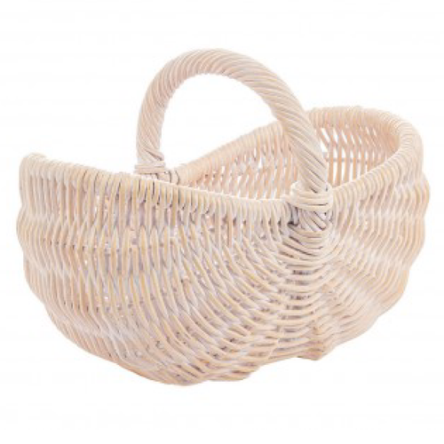 Cesta con 1 manico Narra sbiancato e naturale da esterno