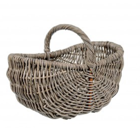 Cesta con 1 manico Narra sbiancato e naturale da esterno