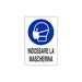 Cartello segnaletico Indossare la Mascherina realizzato in pvc con dimensioni 20 x 30 cm