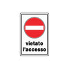 Cartello segnaletico Vietato l'Accesso realizzato in pvc con dimensioni 20 x 30 cm