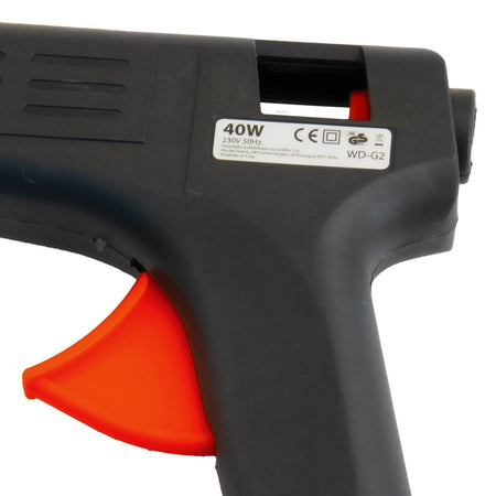 Pistola termocollante con fusione istantanea della colla e avanzamento a scatto automatico